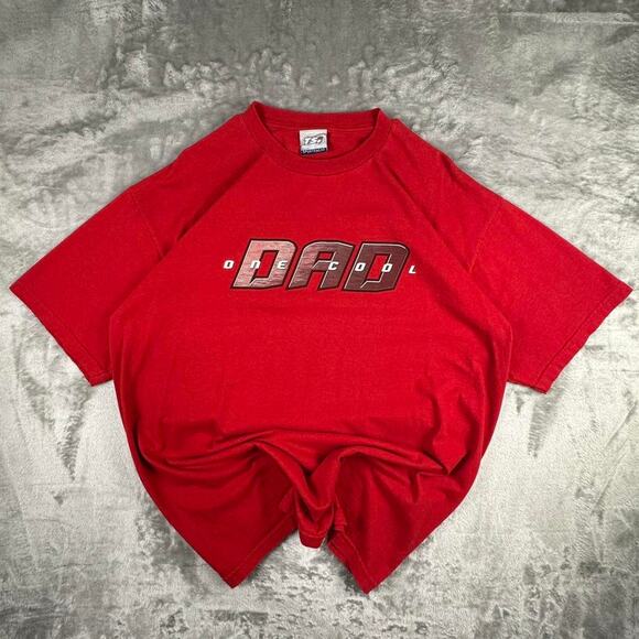 Vintage Y2K Red One Cool Dad TSi Sportswear Graphic T-shirt Size XL - Picture 1 of 6